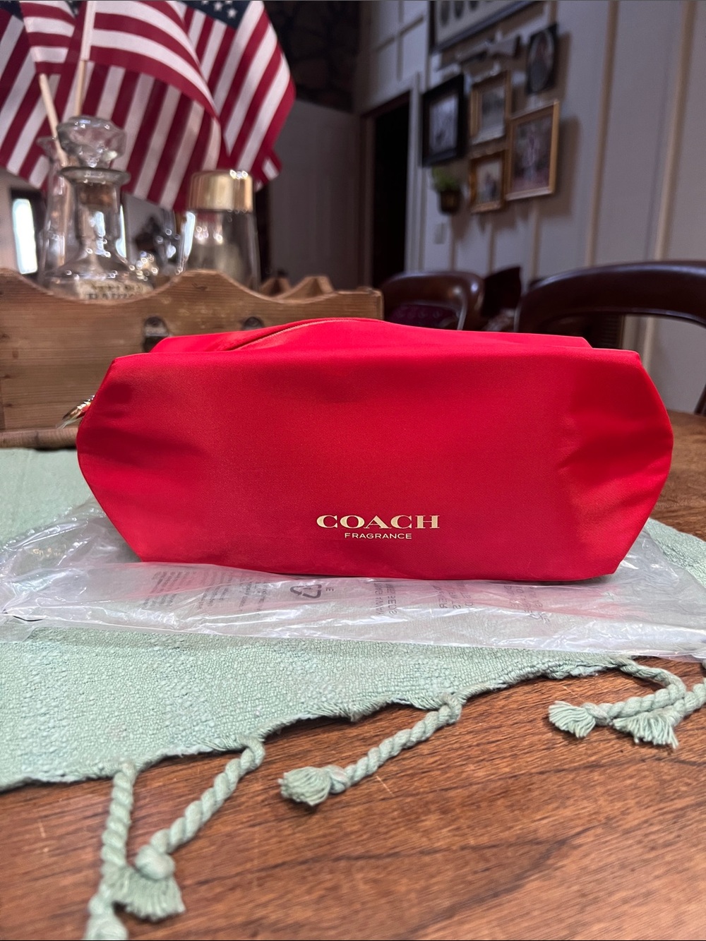 NWT Coach Red Fragrance Pouch